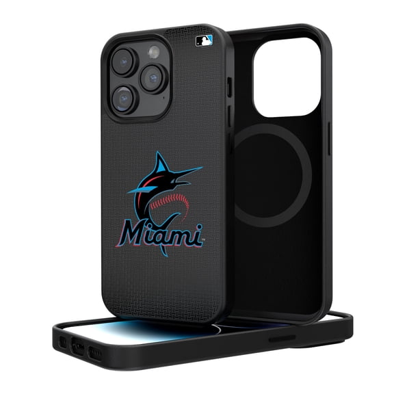 Miami Marlins Linen Logo iPhone Magnetic Bump Case