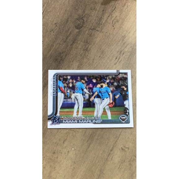 Miami Marlins MLB Miami Marlins 2025 Topps 340 Base Team Trading Card
