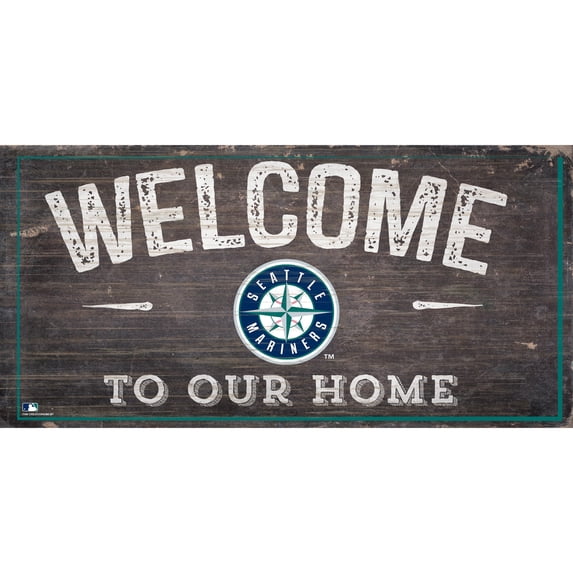 Seattle Mariners 6'' x 12'' Welcome to Our Home Sign