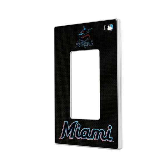Miami Marlins Solid Single Rocker Light Switch Plate