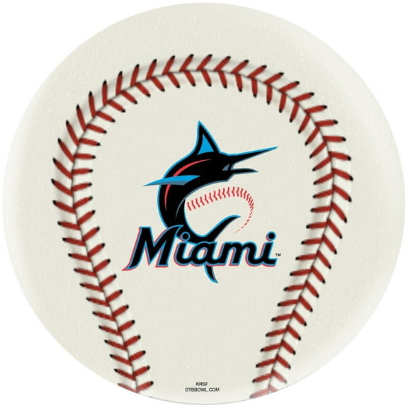 Miami Marlins Undrilled Bowling Ball