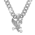 thumbnail image 1 of Miami Necklaces Cuban Pedant Necklace, Iced Out Bling Diamond Jewelry Silver/Gold Hip Hop Cuban Link Chains for Men Women, 1 of 7