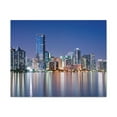 thumbnail image 1 of Miami Night Skyline Canvas Artwork Breathtaking Stunning Cityscape for Home Decor Ready to Hang, 1 of 18