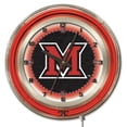 thumbnail image 1 of Miami University RedHawks 19" Neon Wall Clock, 1 of 3