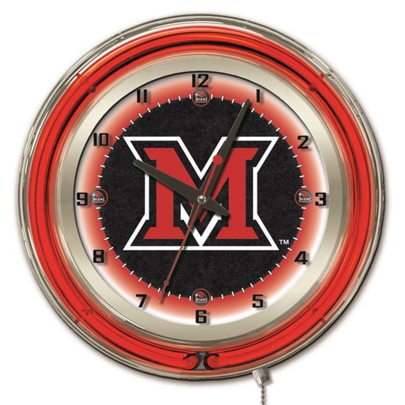 Miami University RedHawks 19" Neon Wall Clock