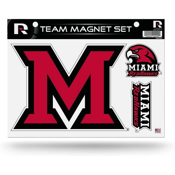 Miami Ohio RedHawks University of Multi Magnet Sheet Shape Cut 8x11 Inch