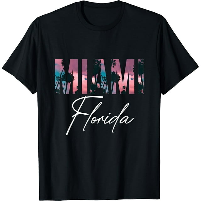 Miami Palm trees Florida Sunset Miami Beach TShirt