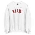 thumbnail image 1 of Miami Pink Embroidered Sweatshirt (White, 4XL), 1 of 1