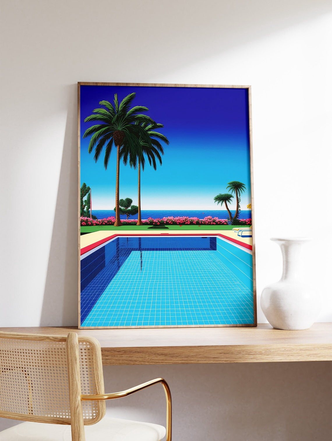 Miami Pool Print, 80'S Swimming Pool Poster, Retro Florida Beach Art ...