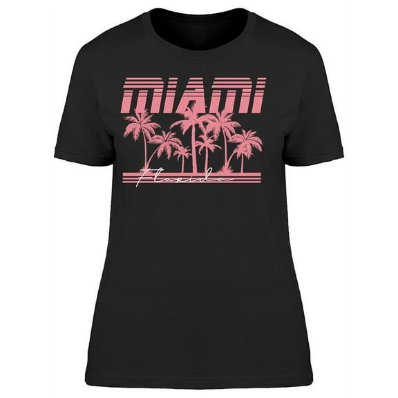 Miami  Print T-Shirt Women -Image by Shutterstock, Female Large