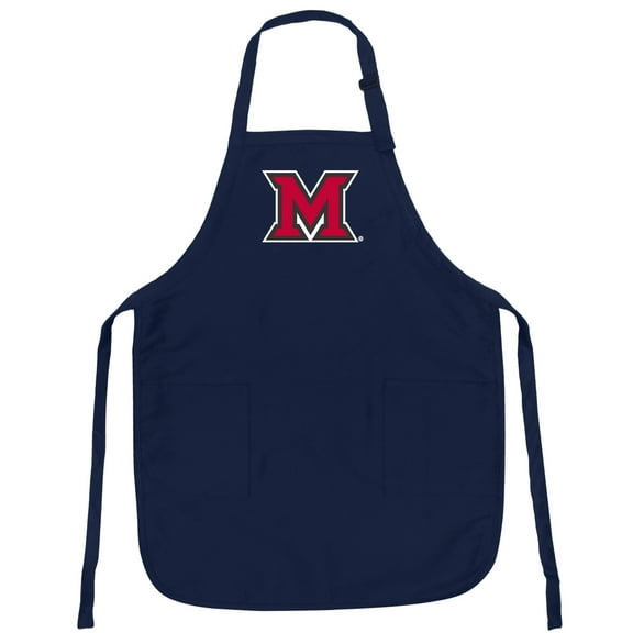 Miami RedHawks Apron Grilling Barbecue Or Kitchen OFFICIAL Miami University Mens Aprons or Womens Aprons Famous Broad Bay Quality