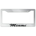 thumbnail image 1 of Miami Script Chrome Plastic License Plate Frame EBS, 1 of 1