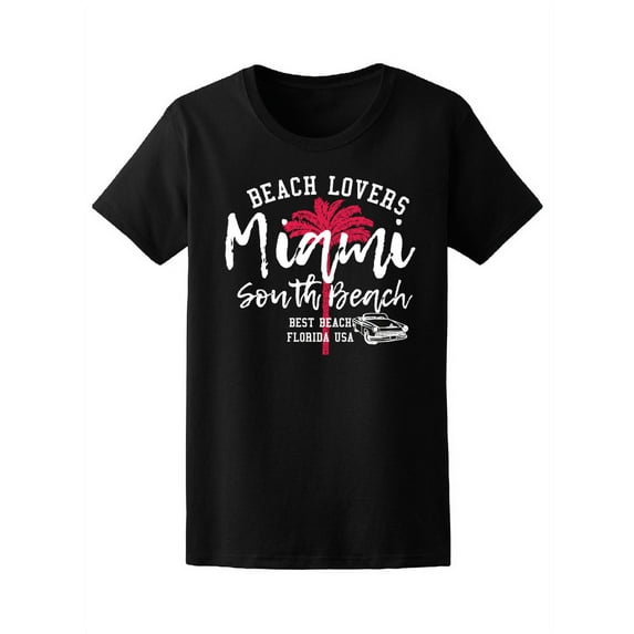 Miami South Beach Lovers Graphic Tee Women's -Image by Shutterstock