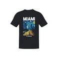 thumbnail image 1 of Miami Starry Night Graphic Men's Black T-Shirt, 1 of 3