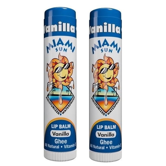 Miami Sun Anti-Aging Natural Lip Balms, Vanilla