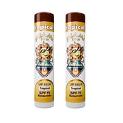 Miami Sun SPF15 Tropical Sunscreen Lip Balm   UVA/UVB Protection   with Coconut & Safflower Oils 2 pcs