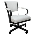 thumbnail image 1 of Miami Swivel Caster Chair Reading Base - White Vinyl - Black Metal, 1 of 3