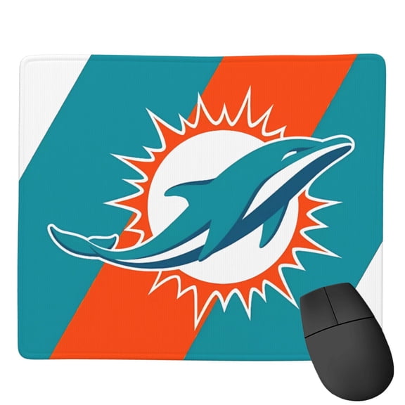 Miami Team Anti-Slip Rubber Mouse Pad 7x9in Precision Lock Edge Mouse Pad American Football Theme Game Mouse Pad Fan Gift Smooth Operation