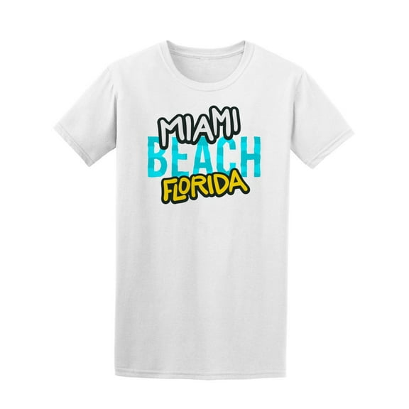 Miami Tropical Beach Usa Florida T-Shirt Men -Image by Shutterstock, Male Small