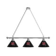 thumbnail image 1 of Miami University (OH) 3 Shade Billiard Light with Chrome FIxture, 1 of 5