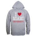 thumbnail image 1 of Miami University, OH I Love Hoodie, Heather Grey - Small, 1 of 1
