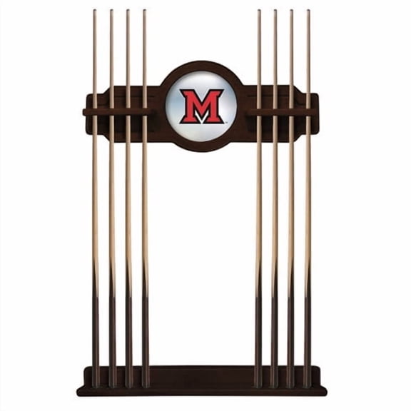 Miami University (OH) Solid Wood Cue Rack with a English Tudor Finish