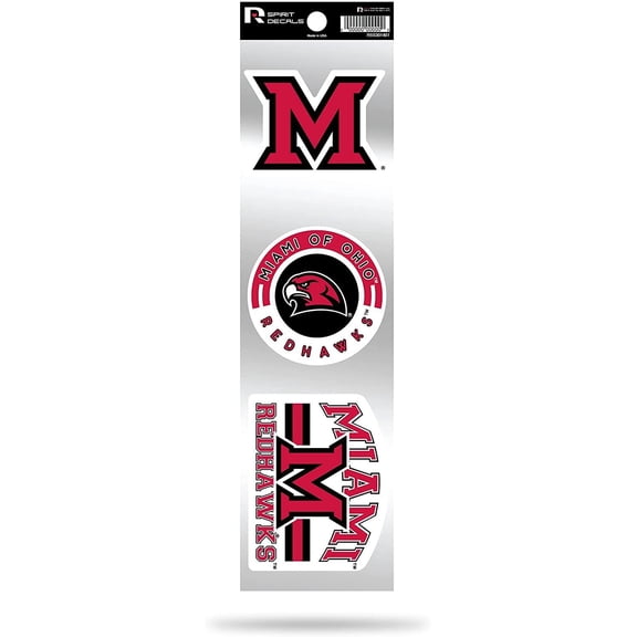 Miami University Redhawks 3-Piece Retro Spirit Decals