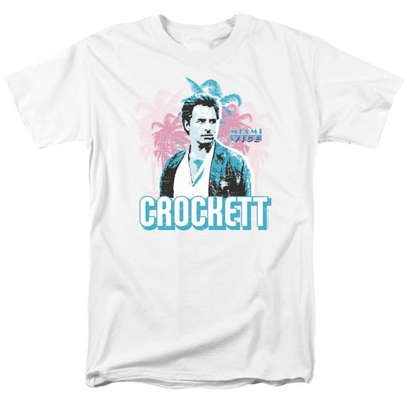 Miami Vice Crockett Adult 18/1 T-Shirt White