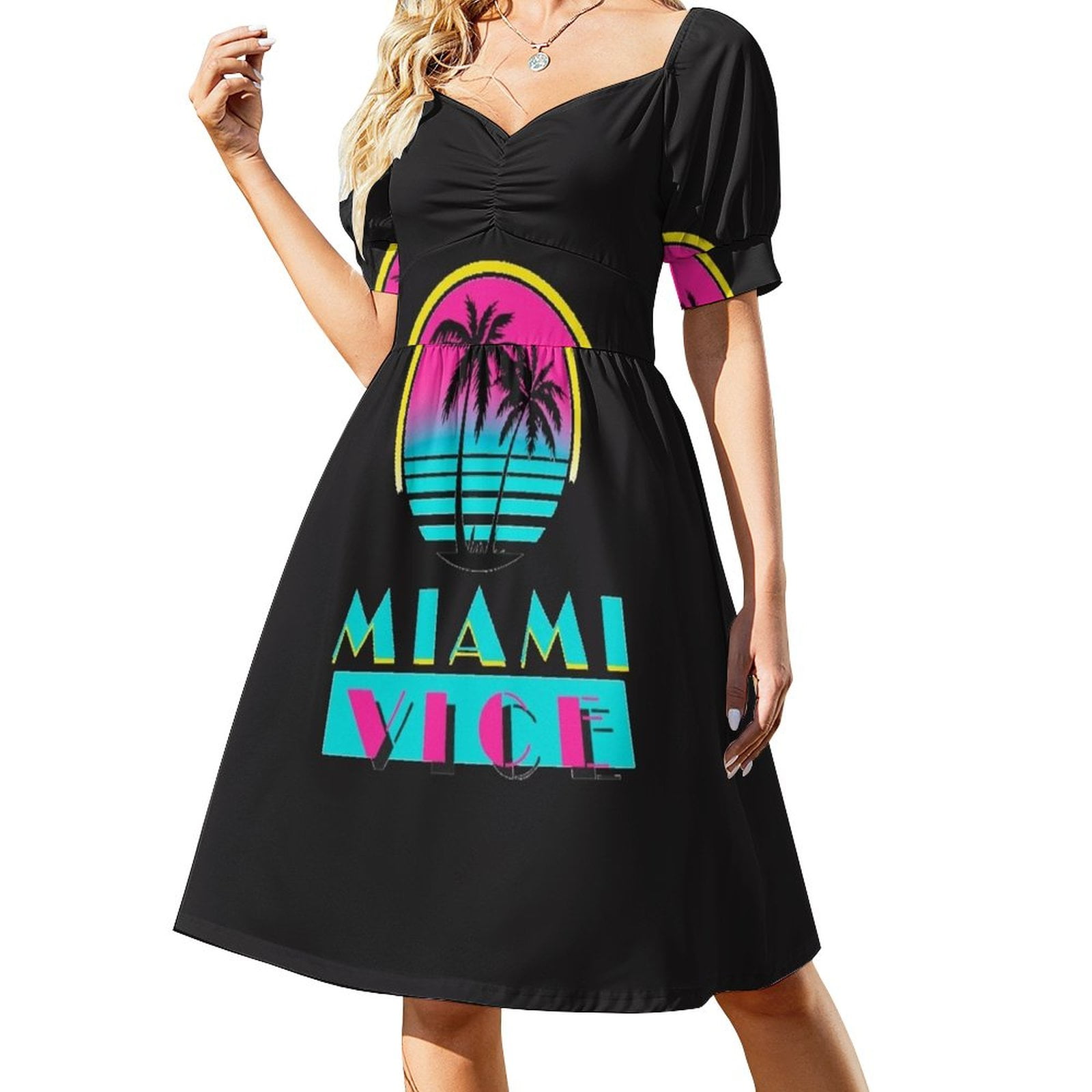 Miami Vice Dress summer clothes women clothes Woman fashion prom dress 2024  - Walmart.com