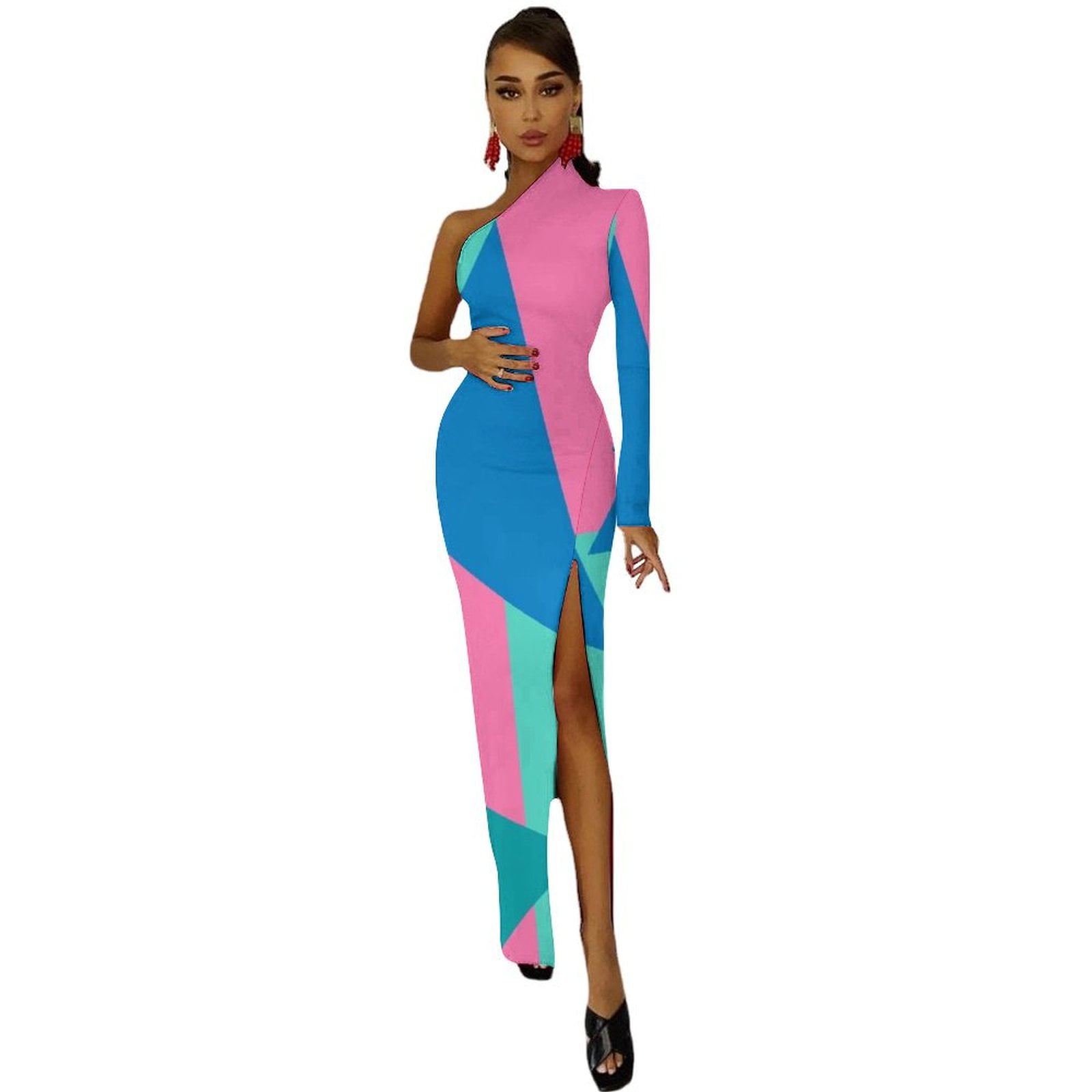 Miami Vice Half Dleeve Split Dress sensual sexy dress for women