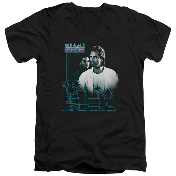 Miami Vice - Looking Out - Slim Fit V Neck Shirt - X-Large