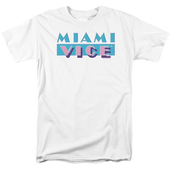 Miami Vice Men's Logo T-shirt XXX-Large White