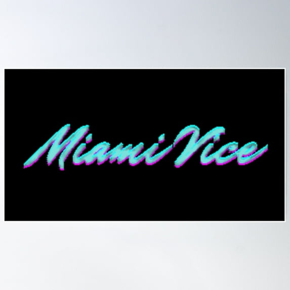 Miami Vice Poster Wall Art, Modern Wall Decor For Living Room Bedroom, 12x18 UNFRAMED
