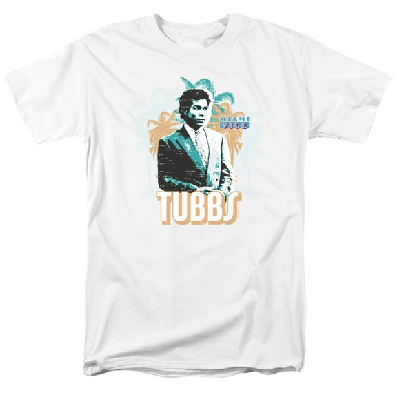 Miami Vice Tubbs Adult 18/1 T-Shirt White