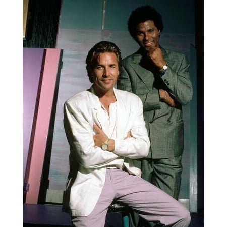 Miami Vice sharp looking Crocket Tubbs Don Johnson Philip Michael Thomas Poster