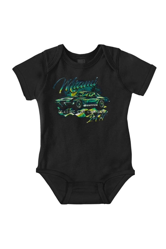 Miami Vintage Muscle Car Cruising Bodysuit Jumper Boys Infant Baby Brisco Brands 18M