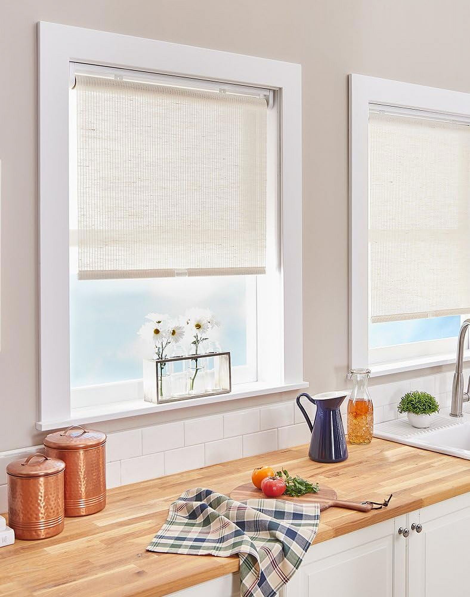 Miami Natural Jute & Polyester 39" Cordless Light Filtering Shade