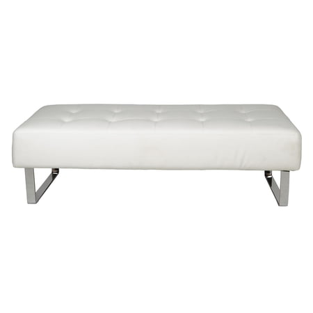 Whiteline Modern Living Miami Bench-Color:White