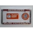 thumbnail image 1 of Miami of Ohio Red Hawks Metal License Plate Frame - Car Truck Van, 1 of 1
