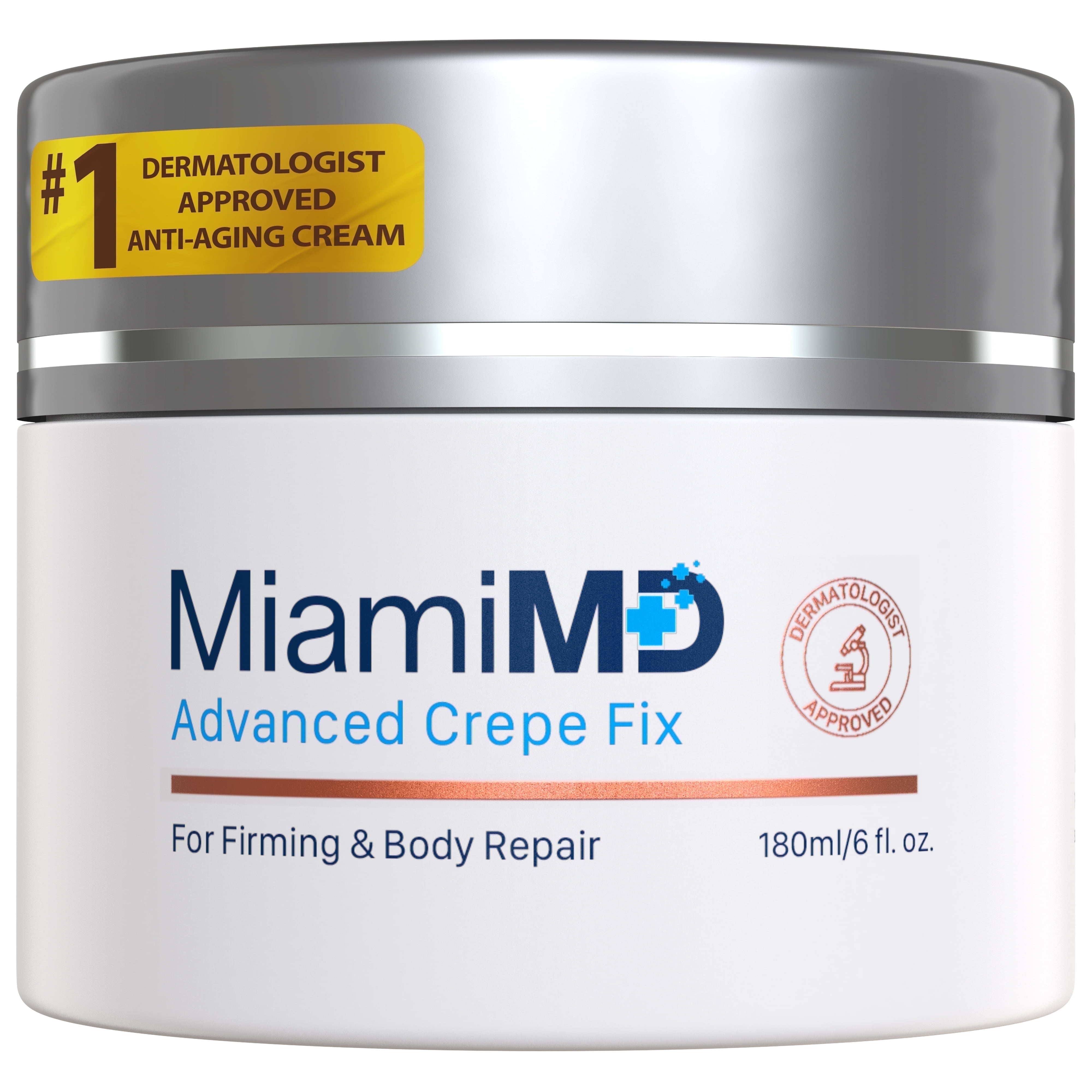 MiamiMD Advanced Crepe Fix Anti-Aging Skin Firming Cream for All Skin Types (6 fl oz) - Cream for Face and Neck