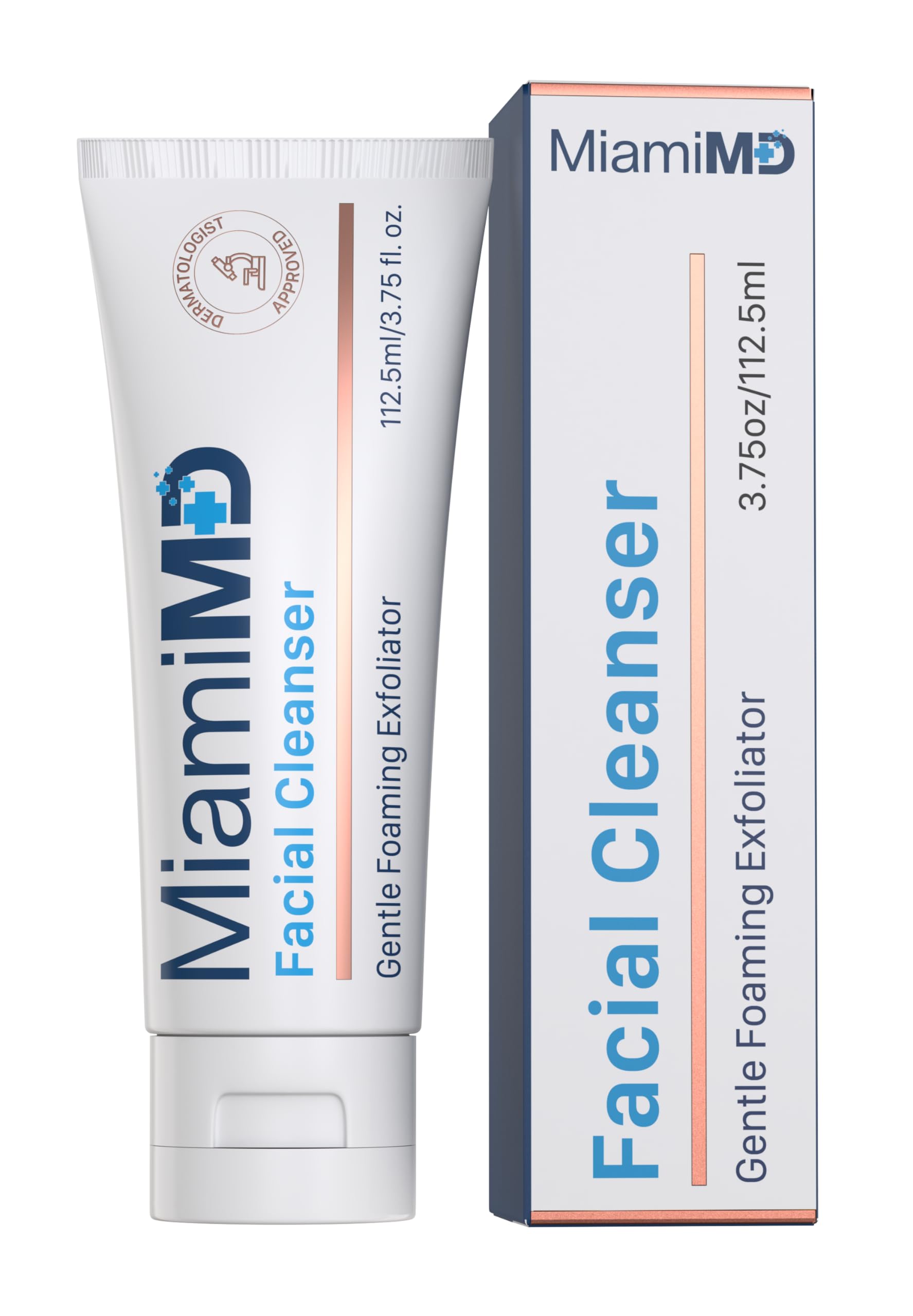 MiamiMD Foaming Facial Cleanser Gentle Exfoliating Face Wash for