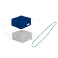 thumbnail image 1 of Miamica 3 Pc. Mask and Lanyard Chain Set - 2 Coordinating Blue & Grey, 1 of 6