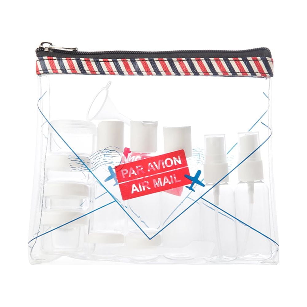 Miamica Clear TSA Carry On Travel Size Toiletries 3oz Bottles Bag World