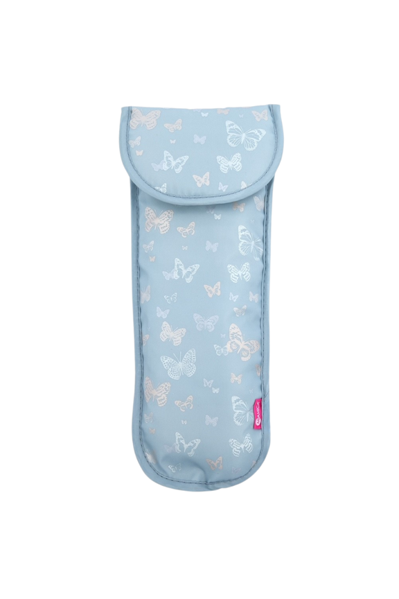 Hair Iron Case Heat Resistant Lining Packing Organizer - Blue Butterfly