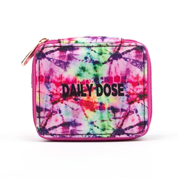 Miamica Magenta Fuchsia Tie-Dye Print Pill Case - Daily Dose