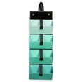 thumbnail image 1 of Miamica Sunglass Organizer Case Men Women Multiple Eyeglass Holder Hanging Storage Travel Box 4 Slots - Black & Teal, 1 of 8