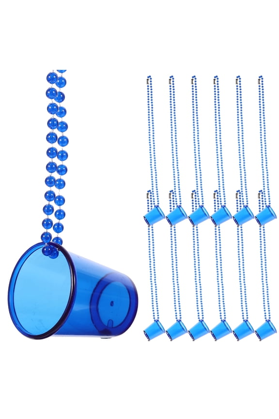 Shot Cups Necklace Blue 12Pcs 2Inch