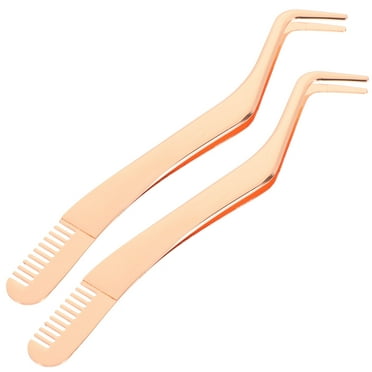 Mian 2-in-1 Lash Tweezer & Comb Set - Stainless Steel Eyelash Extension Tool