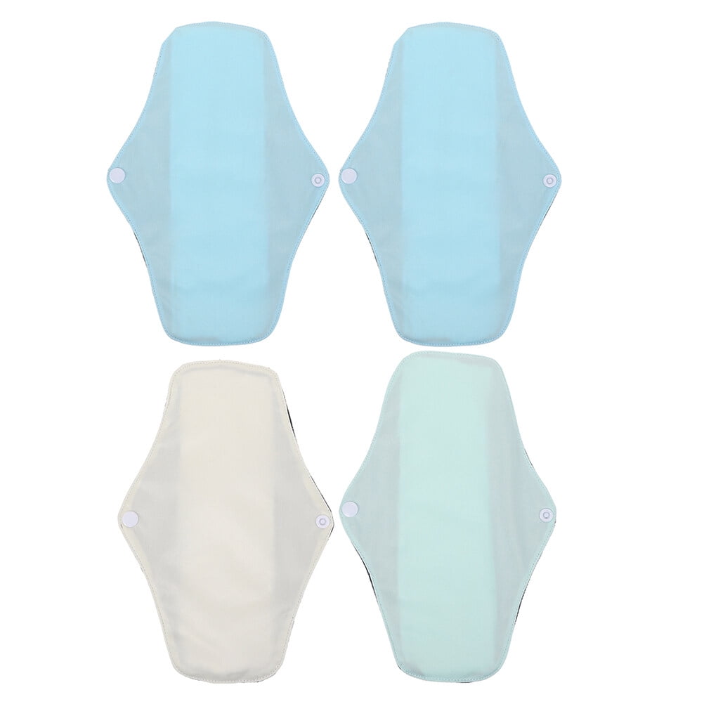 Mian 4Pcs Reusable Charcoal Menstrual Pads for Girls