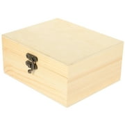 Unfinished Wooden Treasure Chest Boxes for Crafts and Keepsakes